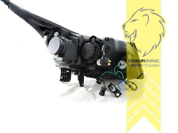 LTG LED Halo Ring DRL Headlights Chevrolet Cruze USA Black LHD 09-14 EXPORT ONLY