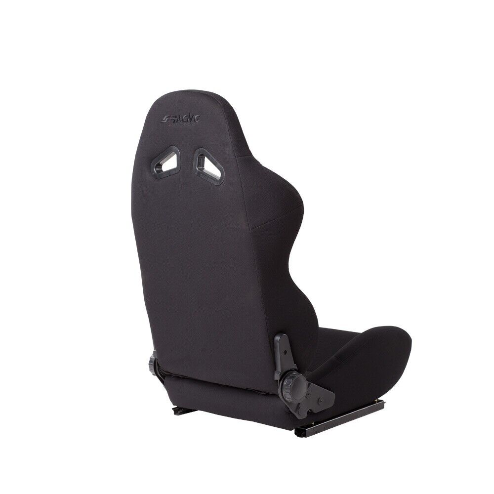 Simoni Racing x1 MAX Universal Reclining Sports Bucket Seat +Runners Black Textile UK Stock