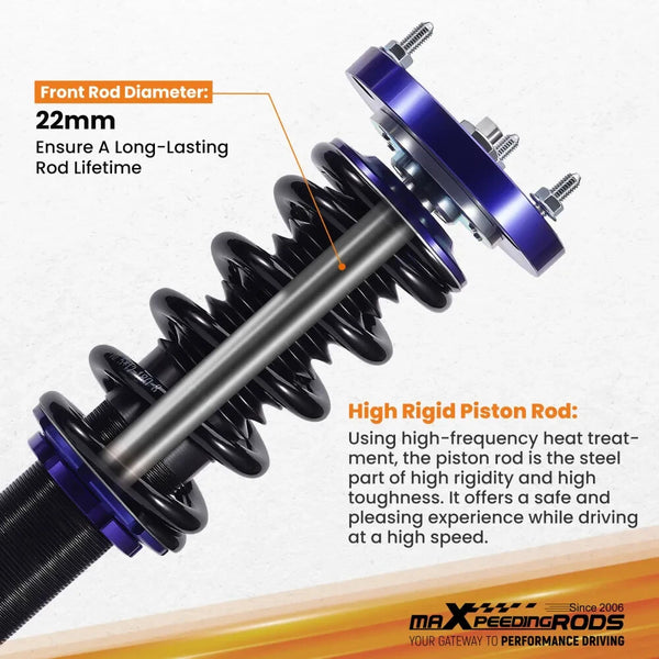 MXPR Adjustable Lowering Coilovers BMW 3 Series E46 Saloon 98-05 Coupe Touring