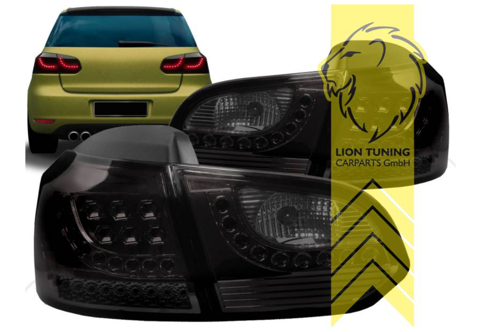 LT Set VW GOLF MK6 MK 6 08-12 1K LED REAR LIGHTS LAMPS TAIL BLACK LHD GTI