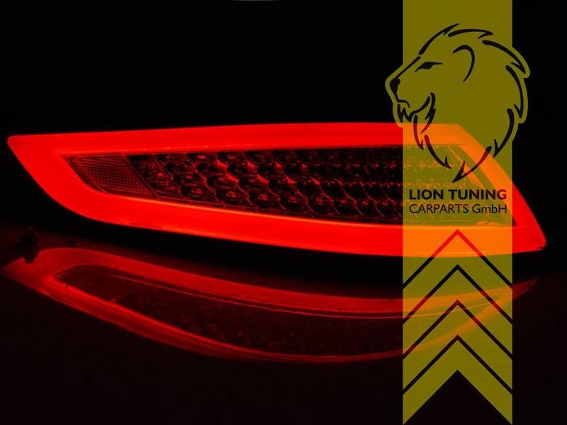 LTG Pair LED Lightbar Rear Lights Lamps Porsche 911 997 04-08 black smoke LHD
