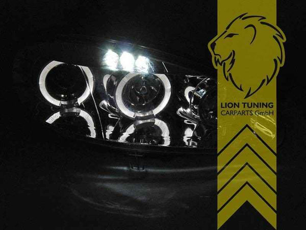 LTG LED Halo DRL Headlights Mazda MX5 2 NB MK2 Miata 98-05 chrome EXPORT ONLY