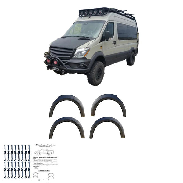 OW Fender Flares Wide Arch Kit MERCEDES Sprinter W906 Facelift 14-18 ABS Black