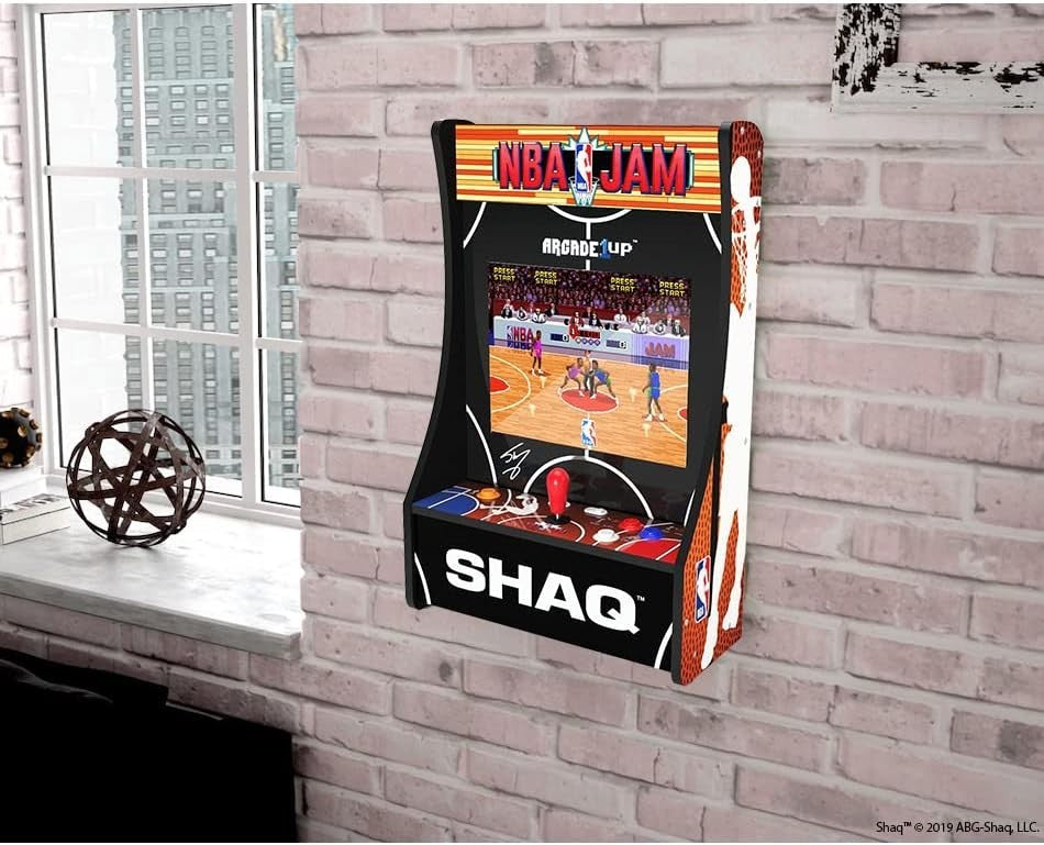 UK Arcade1Up Partycade NBA Jam Shaq Edition Arcade Machine 17" LCD 3 Games