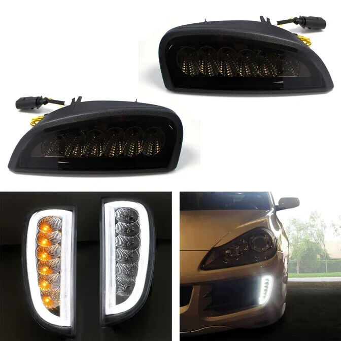 07-10 Cayenne Sequential Switchback LED DRL Fog & Indi Kit 2007-2010 Facelift Porsche Cayenne with vertical stock turn signals