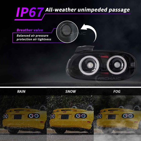 AC Pair RGB LED DRL Rear lights Tail Lamps Mazda MX5 Miata 98-05 NB NBFL 2 2.5