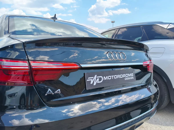 Motordrome Design Rear Spoiler Audi A4 / S-Line / S4 B9 / Facelift Unpainted FRP