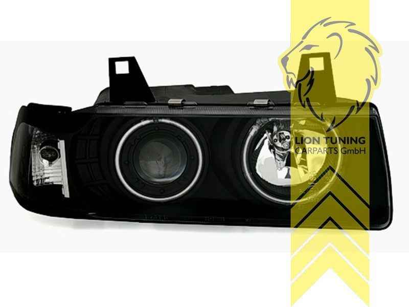 LTG Pair LED DRL Headlights BMW E36 Coupe Cabriolet Black M3 FL 92-99 LHD