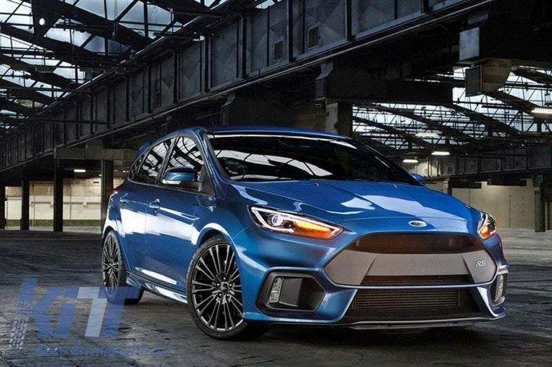 KT Pair LED DRL Bi Xenon Dynamic Demon Headlights Ford Focus 3 Mk3 15-17 LHD