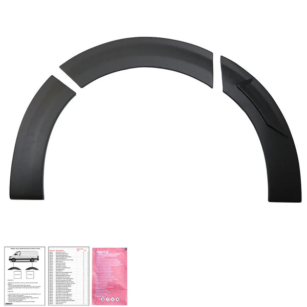 OW Fender Flares Arch Extension Kit VW Transporter T7 24+ LWB ABS Black 10pcs