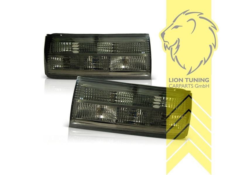 LTG Pair Rear Lights Tail Lamps Taillights BMW E30 82-90 black LHD EXPORT ONLY