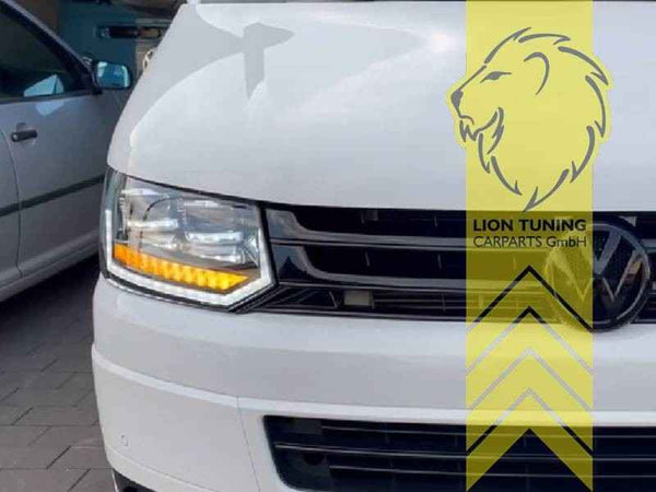 LTG Pair LED DRL Lightbar Headlights VW T5 FL Van Bus T5.1 Transporter 09-15 LHD