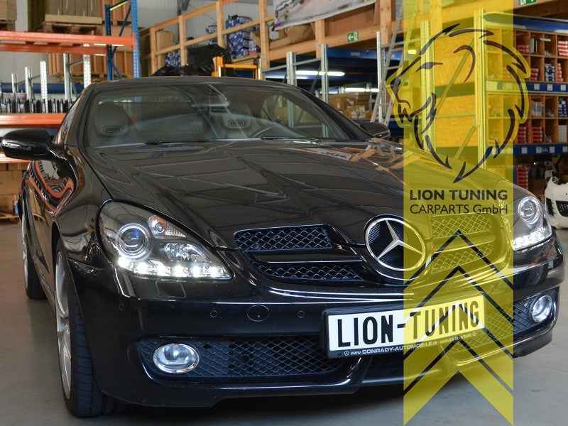 LT Pair LED DRL Lightbar Headlights Mercedes SLK R171 04-11 LHD