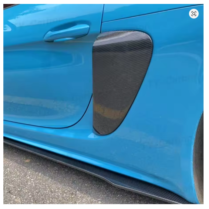 Pair of Side Air Intake Grille Vent Scoops Porsche 718 Boxster Cayman 16-20