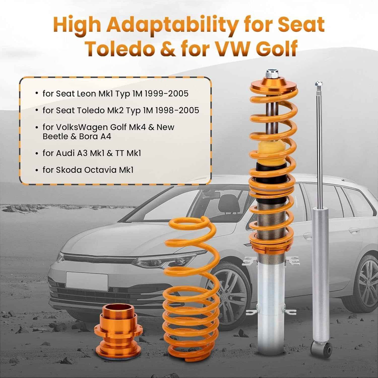 MXPR Lowering Coilovers Kit VW for Golf 4 Seat Leon 1M 1M1 VW Beetle 9C1 1C1