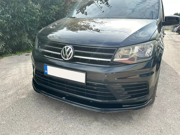 Motordrome Front Bumper Lower Splitter VW Caddy 4 MK4 15-21 Gloss Black