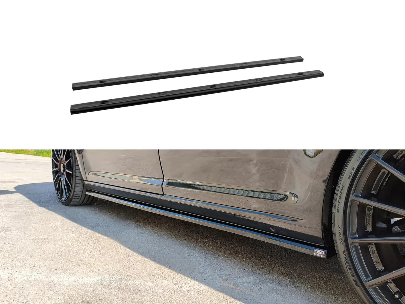 Motordrome Side Skirts Extensions Styling Body Kit Caddy Mk4 15-21 Glossy Black