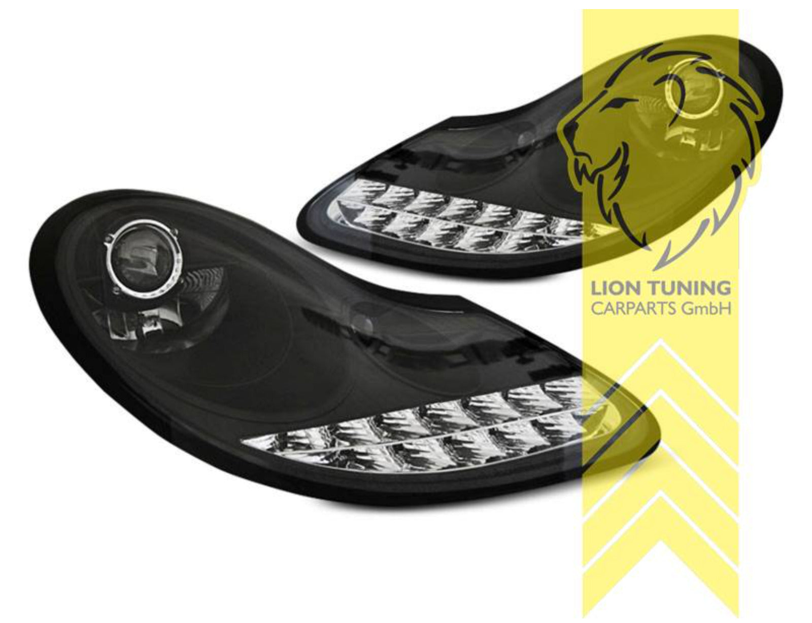 LT Pair LED Headlights Lightbar DRL Porsche 911 996 Boxster 986 Spyder 96-06 LHD