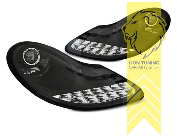 LT Pair LED Headlights Lightbar DRL Porsche 911 996 Boxster 986 Spyder 96-06 LHD
