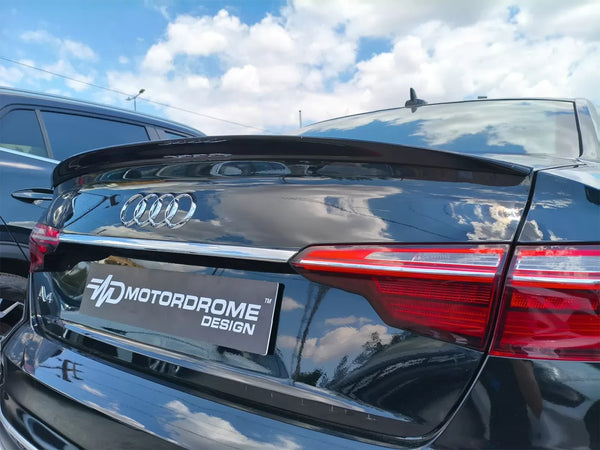 Motordrome Design Rear Spoiler Audi A4 / S-Line / S4 B9 / Facelift Unpainted FRP