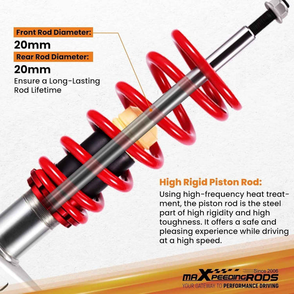 MXPR Coilovers Kit VW Transporter T5 T6 All Engines T26 T28 T30 03-18 Bus Van