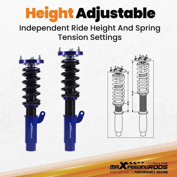 MXPR Adjustable Lowering Coilovers BMW 3 Series E46 Saloon 98-05 Coupe Touring