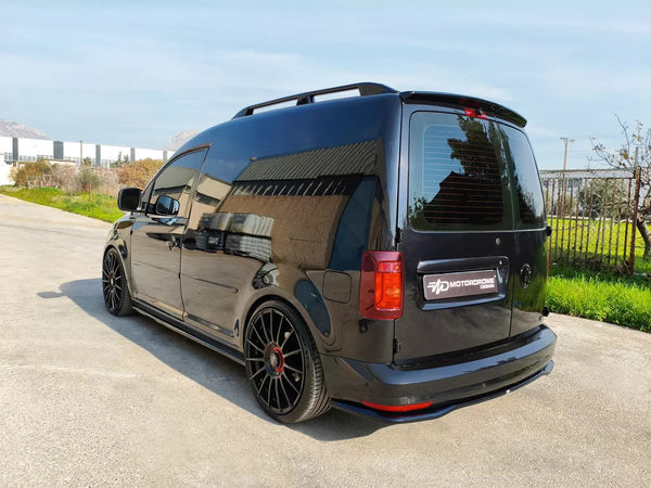 Motordrome Side Skirts Extensions Styling Body Kit Caddy Mk4 15-21 Glossy Black