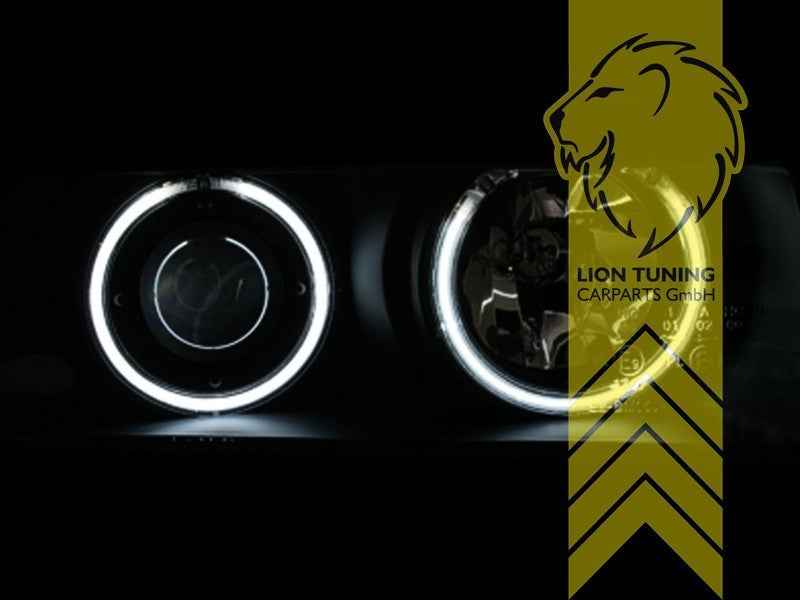 LTG Pair LED DRL Headlights BMW E36 Coupe Cabriolet Black M3 FL 92-99 LHD