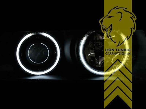 LTG Pair LED DRL Headlights BMW E36 Coupe Cabriolet Black M3 FL 92-99 LHD
