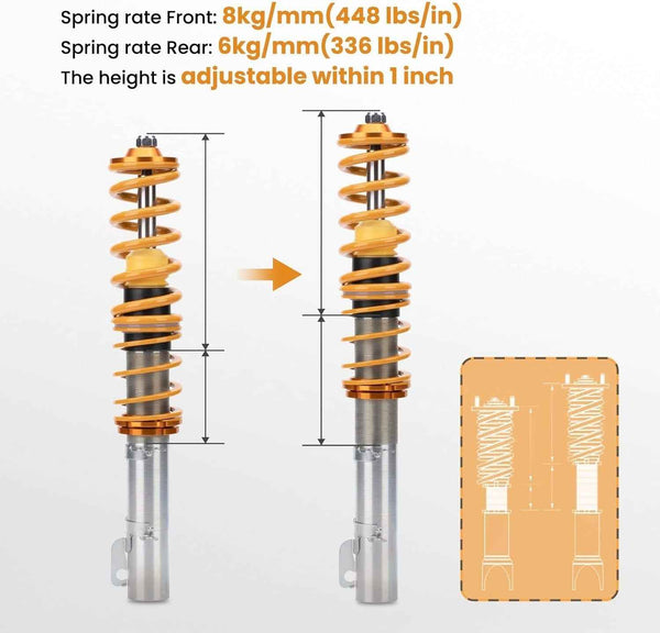 MXPR Lowering Coilovers Kit VW for Golf 4 Seat Leon 1M 1M1 VW Beetle 9C1 1C1