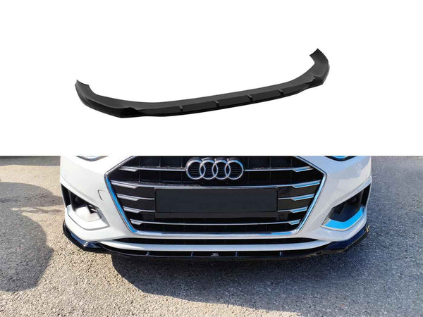 MTD Front Bumper Splitter Audi A4 B9 Facelift Sedan Avant 19-24 Gloss Black ABS