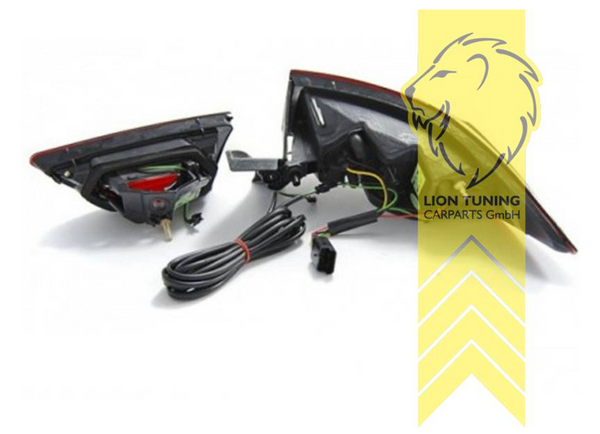 LT Pair LED Lightbar DRL Rear Lights Renault Clio 4 MK4 X98 12-16 red black LHD