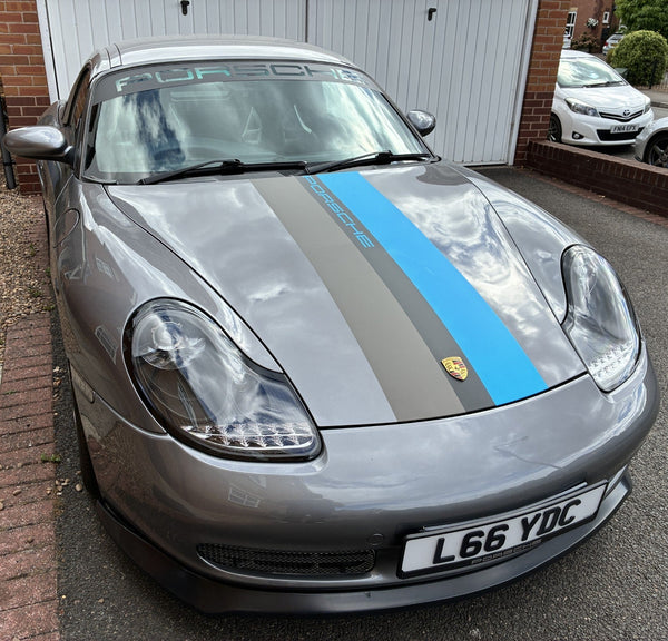 LTG Pair LED DRL Headlights Porsche 911 996 Boxster 986 Spyder 96-06 Black LHD