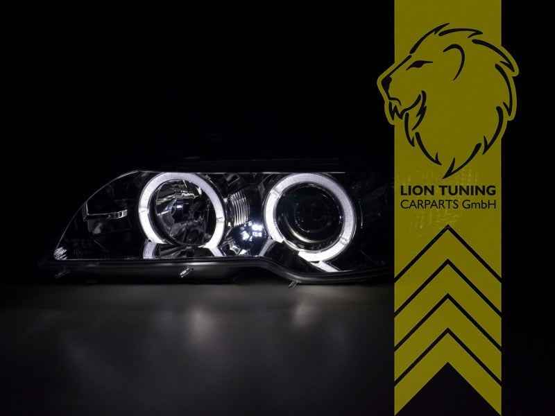 LTG LED DRL XENON HID Headlights BMW E46 FL LCI 03-07 Coupe Cabrio Chrome LHD