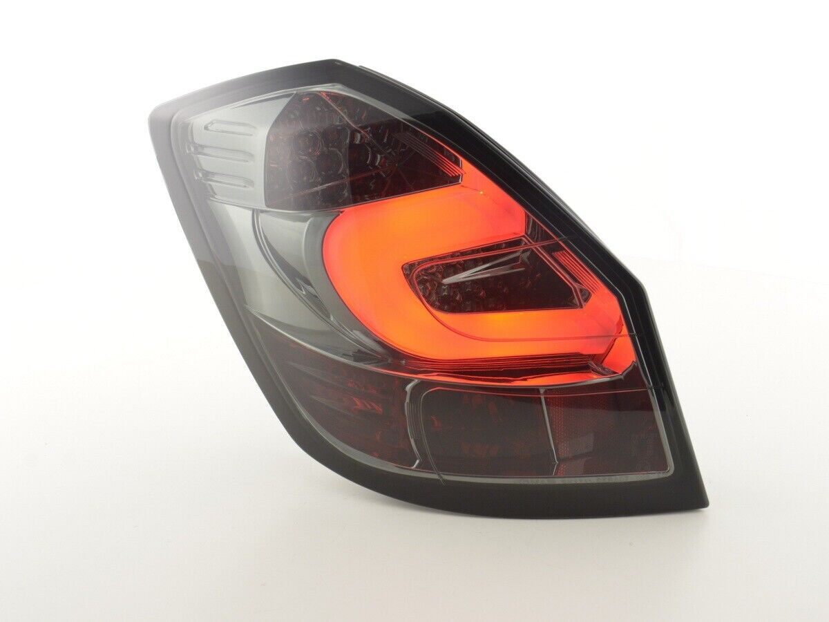 FK Pair LED REAR LIGHTS Lightbar Black Smoke Skoda Fabia 5dr 07+ 2 MK2 5J 5Y LHD