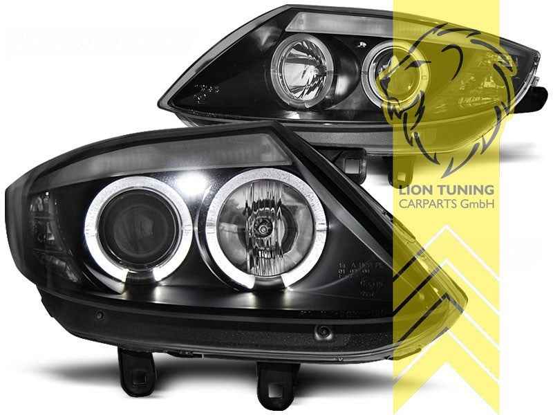 LTG Pair LED DRL Dyna Headlights BMW Z4 E85 Roadster E86 Coupe 03-08 Black LHD
