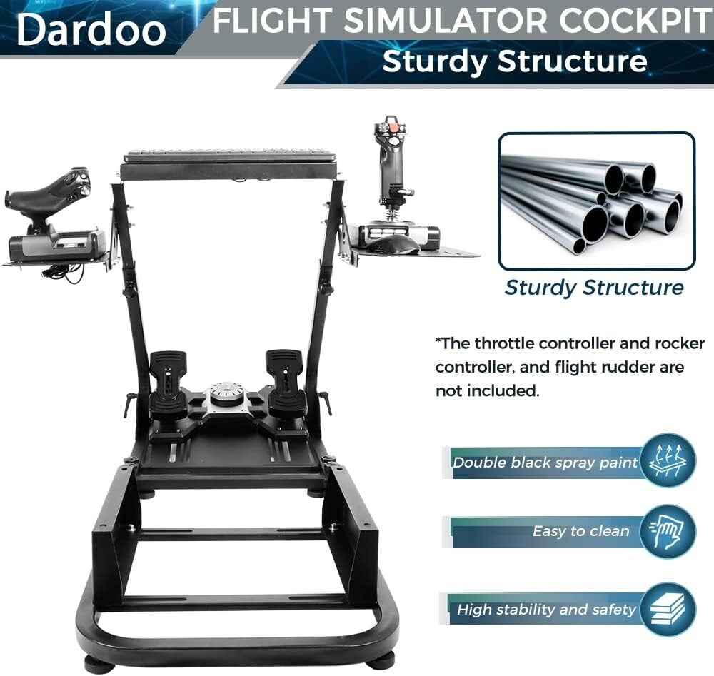 DD Plane Game Flight Sim Frame Rig for Seat Wheel Pedals Xbox PS PC Console F1