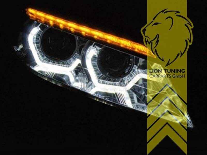LTG Pair LED DRL Dyna Headlights BMW Z4 E89 Roadster Coupe Black Xenon HID LHD