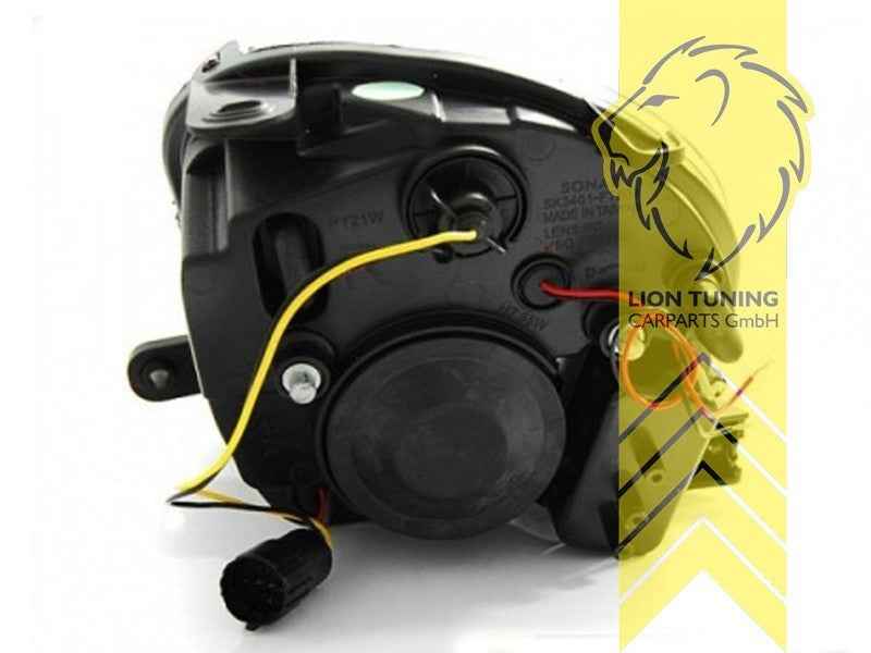 LTG DEPO Pair LED DRL Halo Headlights Fiat 500 312 595 695 C Abarth 07-15 LHD