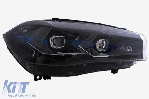 KT LUXE Pair LED HID DRL 4D Headlights BMW X5 F15 13-18 Conversion to G05 LHD
