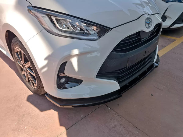 Motordrome Front Bumper Lower Splitter Toyota Yaris Mk4 20+ Gloss Black