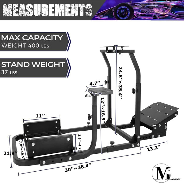 MN Driving Game Sim Racing Frame Rig for Seat Wheel Pedals Xbox PS PC Console F1