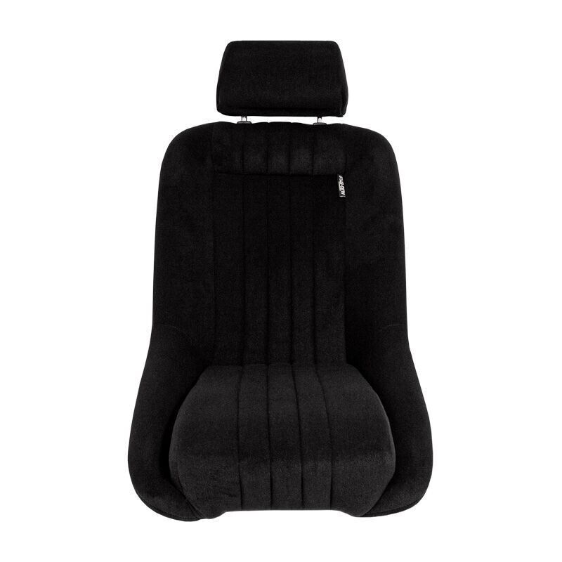 AS x1 Univ Classic Car Retro Kit Sports Fixed Back Bucket Seat Black inc slides
