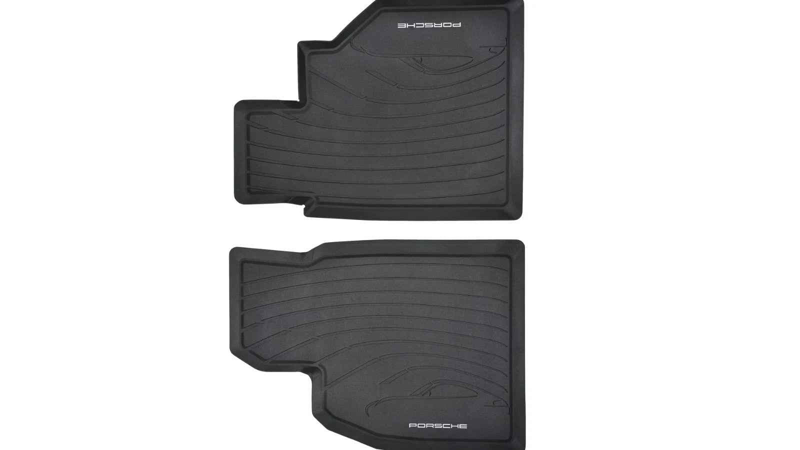 OE Porsche Rubber All-weather Winter Floor Mats Black 986 Boxster & 996 911 RHD