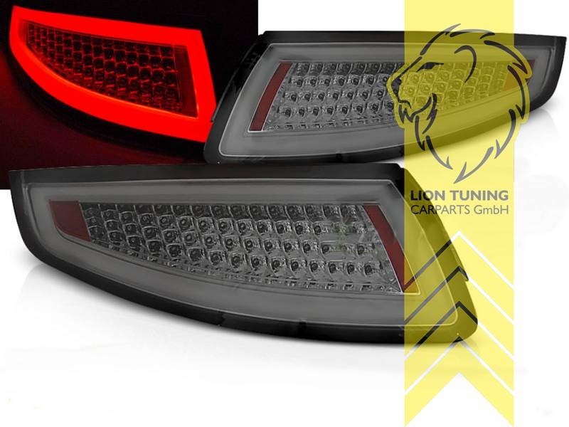 LTG Pair LED Lightbar Rear Lights Lamps Porsche 911 997 04-08 black smoke LHD