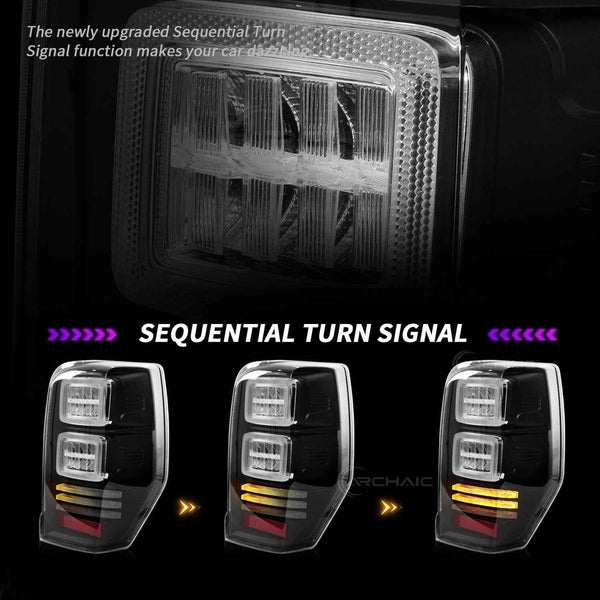 AC Pair Seq LED DRL Rear lights Tail Lamps Mitsubishi L200 Pickup 6 KL6T 19-24