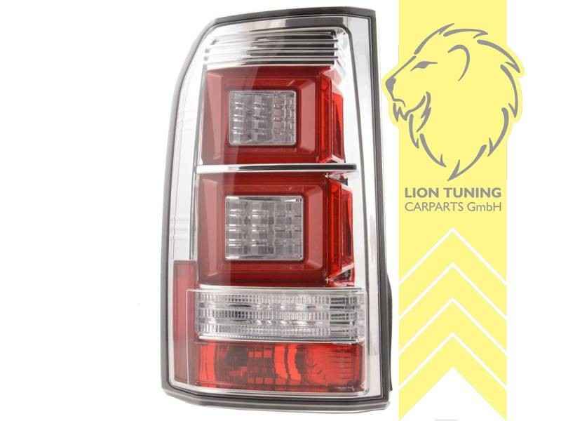 LT Pair LED Rear Lights Tail Land Rover Discovery 3 TAA white chrome 04-09 LHD