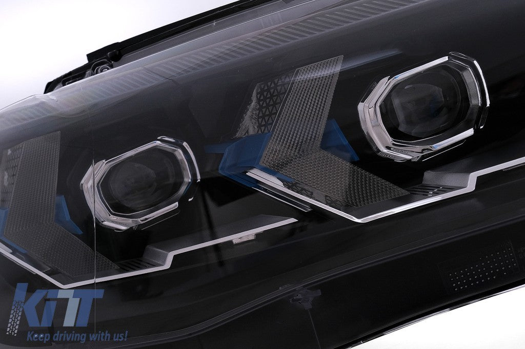 KT LUXE Pair LED HID DRL 4D Headlights BMW X5 F15 13-18 Conversion to G05 LHD