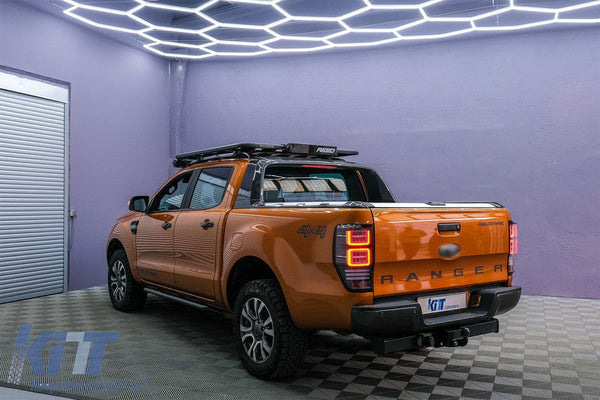 KT Pair LED Sequential Rear Lights Tail Lamps Ford Ranger 12-18 Dynamic LHD