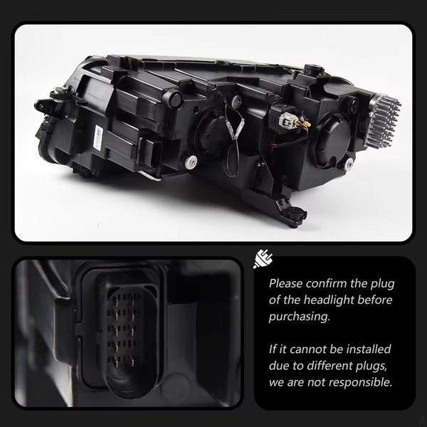 AKD Pair 17-21 VW Tiguan LED DRL Dynamic Lightbar Headlights LHD